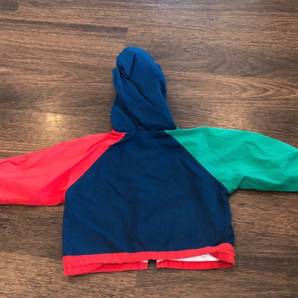Vintage Oshkosh baby bgosh tractors color-block zip-up jacket 12m